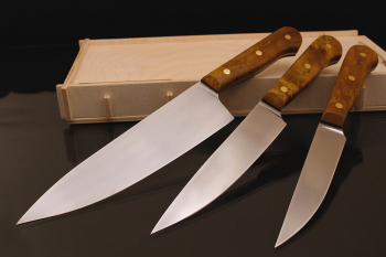 Набор кухонных ножей серии "Classic" Bohler N 690, рукоять карельская береза.